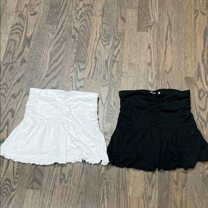 Hollister White and Black Mini Skirt Duo